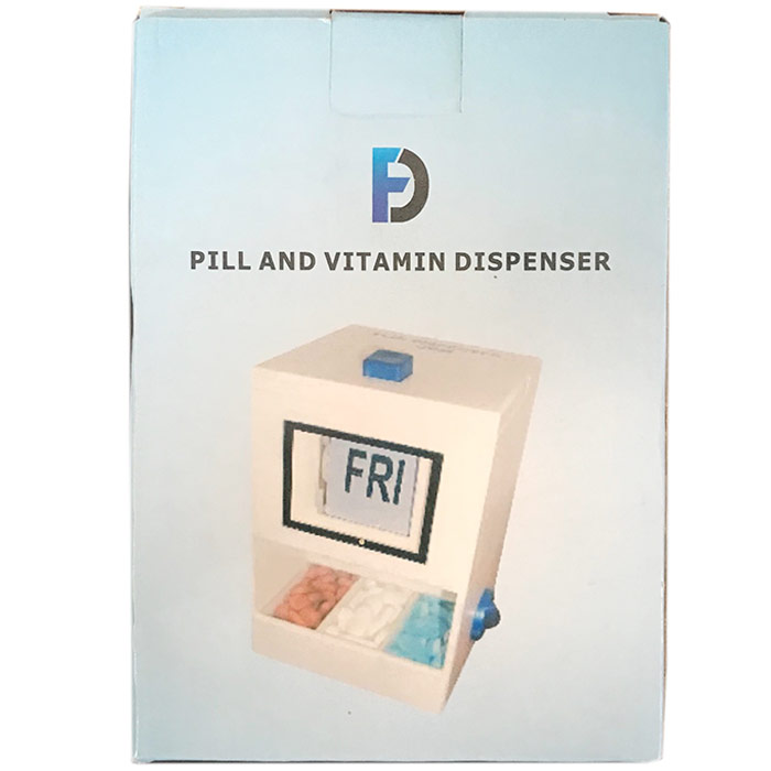 Pill and Vitamin Dispenser, Flip Dispenser