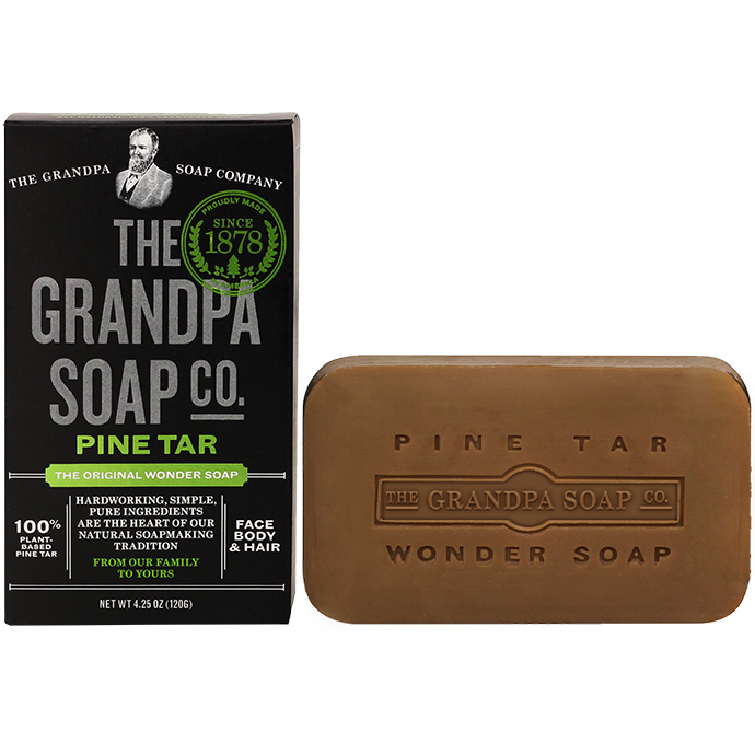 Pine Tar Soap Bath Size, 4.25 oz, Grandpas Brands