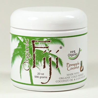 Pineapple Coconut Sugar Polish, Organic Coconut Oil Face & Body Polish, 20 oz, Organic Fiji