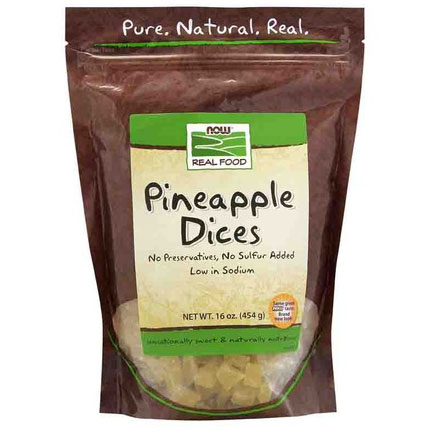 Pineapple Dices, 16 oz, NOW Foods