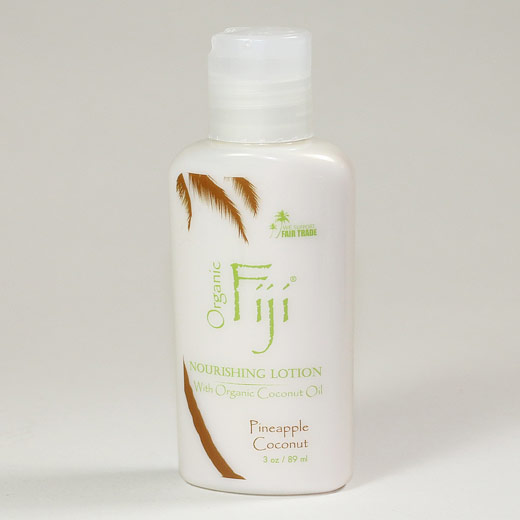 Organic Fiji Pineapple Coconut Nourishing Lotion for Face & Body, Coconut Oil Moisturizer, 3 oz, Organic Fiji