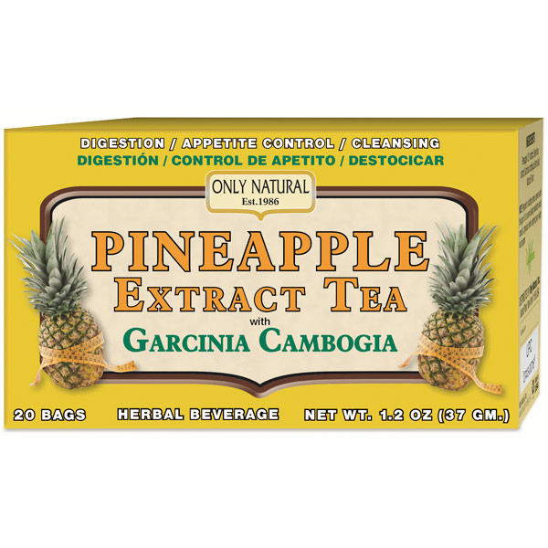 Pineapple Extract Tea with Garcinia Cambogia, 20 Tea Bags, Only Natural Inc.