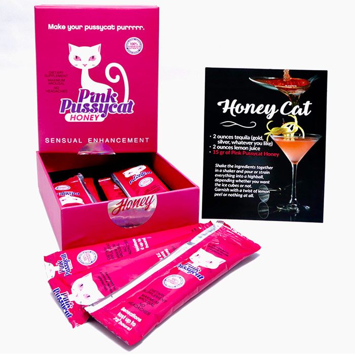 Pink Pussycat Honey, Female Sensual Enhancement Powder, 12 Count