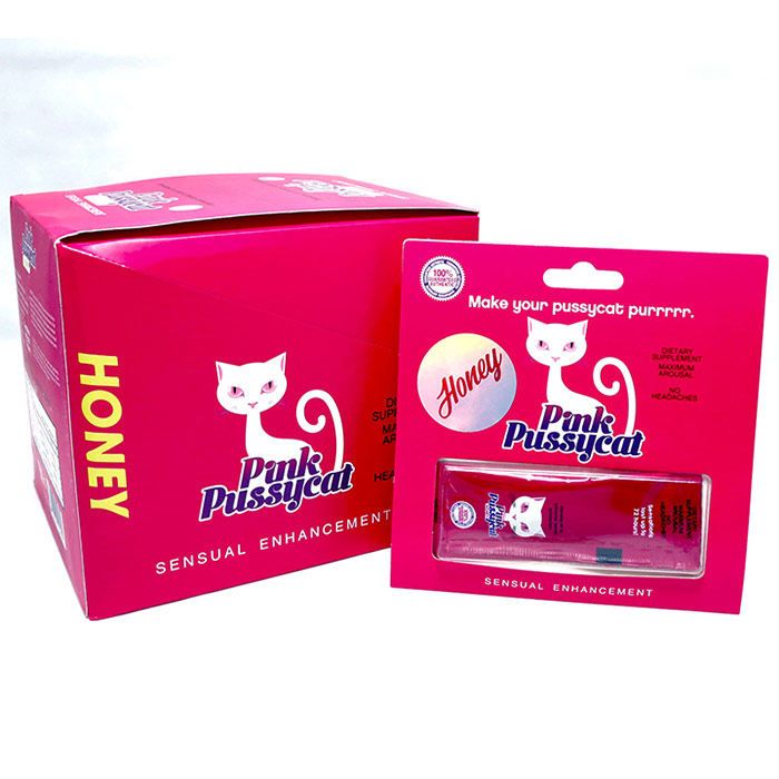 Pink Pussycat Honey, Female Sensual Enhancement Powder, 24 Blister Packs
