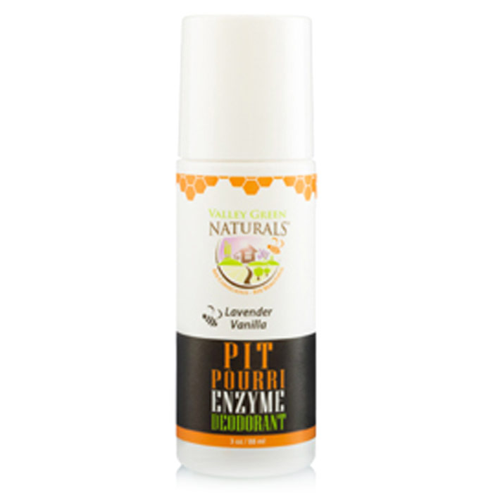 Pit Pourri Natural Enzyme Deodorant - Lavender Vanilla, 3 oz, Valley Green Naturals