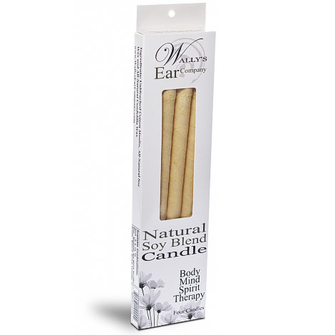Plain Soy Blend Hollow Ear Candles, 4 pk, Wallys Natural Products