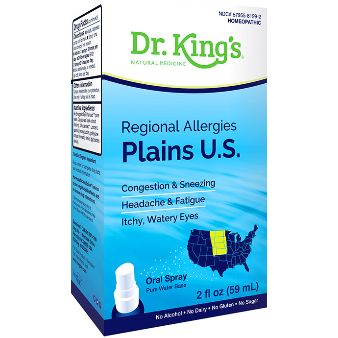 Regional Allergies - Plains U.S., 2 oz, Dr. Kings by King Bio