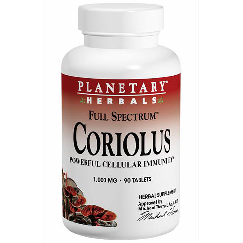 Planetary Ayurvedics Coriolus Full Spectrum, 30 Tablets, Planetary Herbals