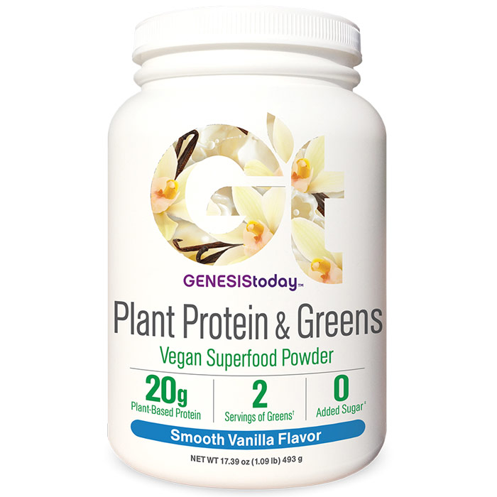 Plant Protein & Greens - Smooth Vanilla, 17 Servings, Genesis Today