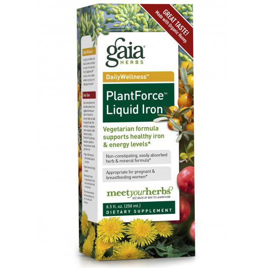 Plantforce Liquid Iron, Supports Healthy Energy Levels, 16 oz, Gaia Herbs