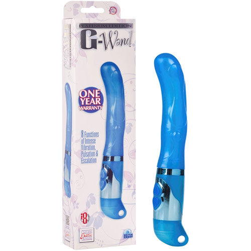 Platinum Edition G-Wand Massager Vibrator, Blue, California Exotic Novelties