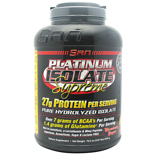 SAN Nutrition Platinum Isolate Supreme, Pure Hydrolyzed Isolate, 5 lb, SAN Nutrition