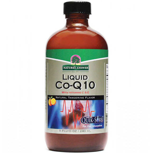 Liquid Co-Q10 - Natural Tangerine Flavor, 8 oz, Natures Answer