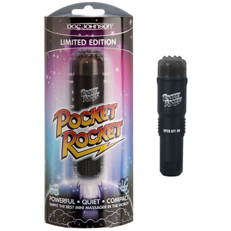 Pocket Rocket Vibrator, Limited Edition - Black, Doc Johnson