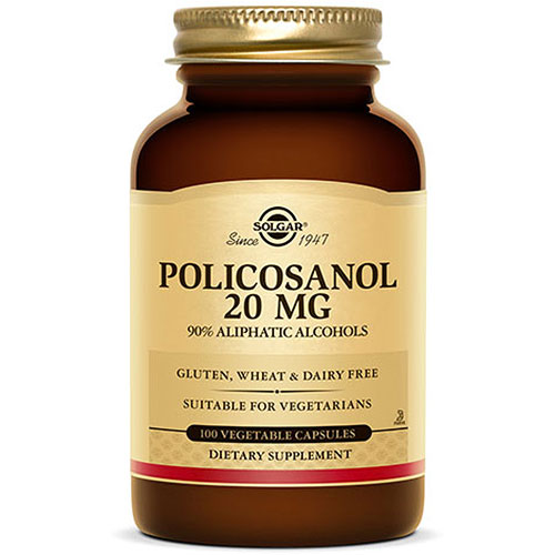 Policosanol 20 mg, 100 Vegetable Capsules, Solgar