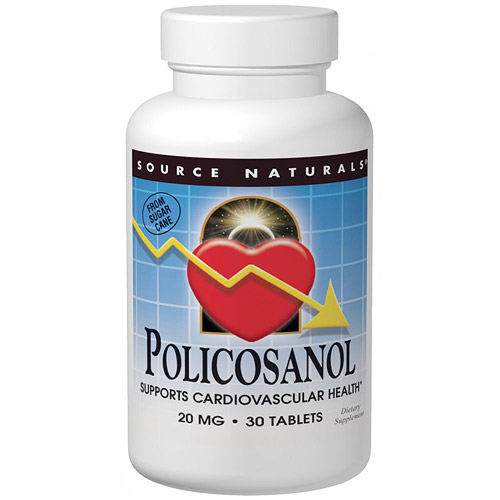 Policosanol 20 mg, 30 Tablets, Source Naturals
