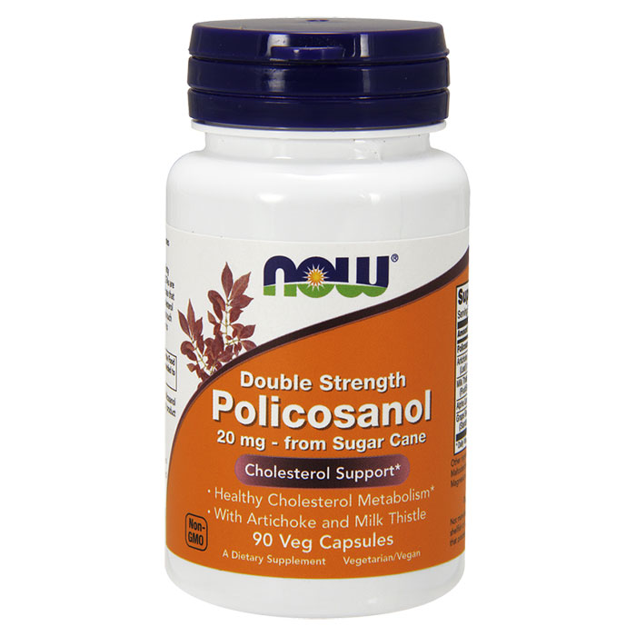Policosanol Double Strength 20 mg, 90 Vcaps, NOW Foods