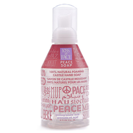 Kiss My Face Peace Soap, Pomegranate Acai Foaming Castile Hand Soap, 8 oz, Kiss My Face