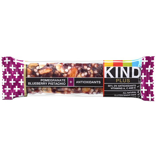 Pomegranate Blueberry Pistachio Plus Antioxidants Bar, 1.4 oz x 12 Bars, KIND Plus Bars