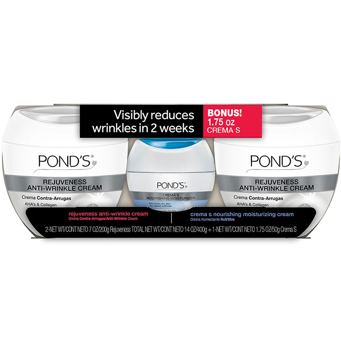 PONDs Rejuveness Anti-Wrinkle Cream with Bonus Crema S, Gift Set, 3-pc