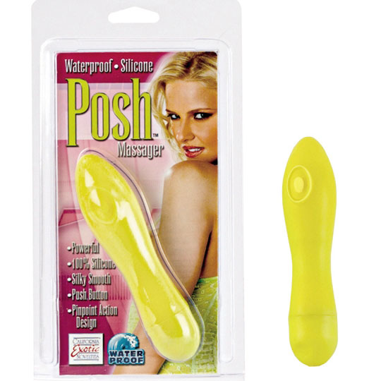 California Exotic Novelties Posh Massager Waterproof Silicone - Yellow, California Exotic Novelties