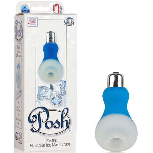 Posh Silicone Ice Massager Vibrator Tease, Blue, California Exotic Novelties