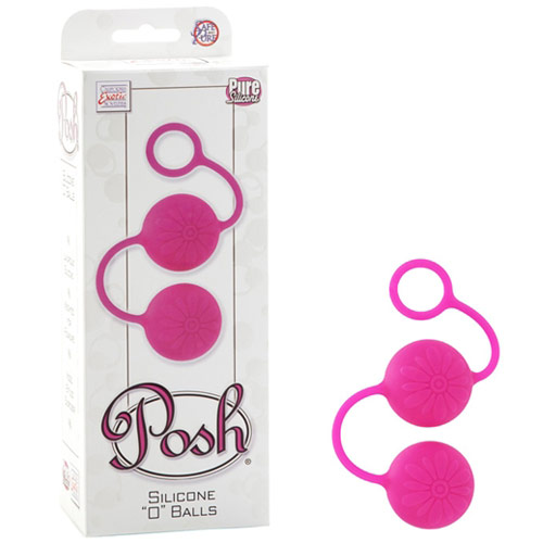Posh Silicone O Balls, Pink, California Exotic Novelties