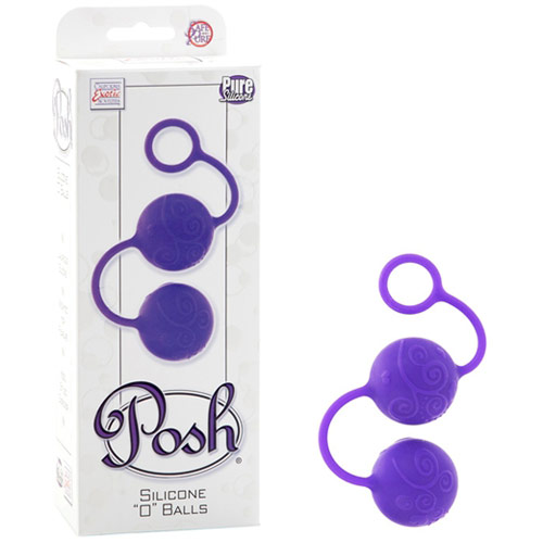 Posh Silicone O Balls, Purple, California Exotic Novelties
