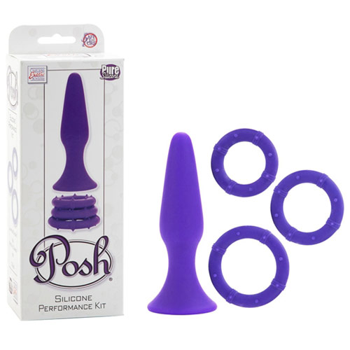 Posh Silicone Performance Kit, Purple, California Exotic Novelties