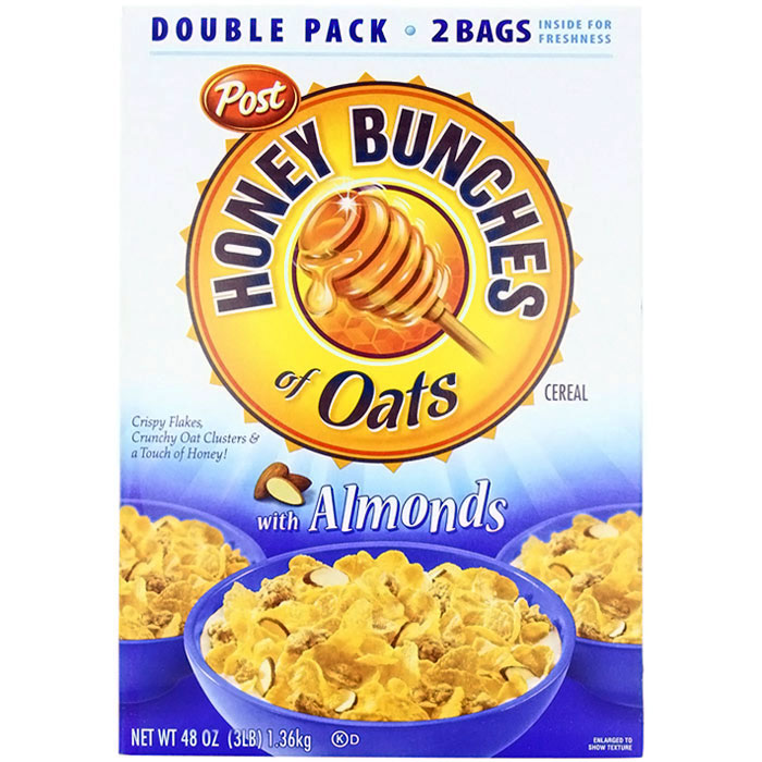Post Honey Bunches of Oats with Almonds Cereal, 48 oz