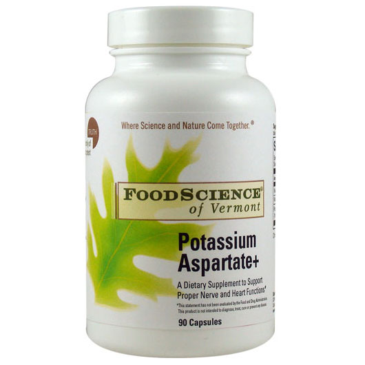 Potassium Aspartate 90 caps, FoodScience Of Vermont