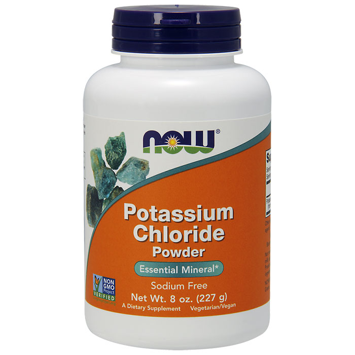 NOW Foods Potassium Chloride Powder Vegetarian 8 oz, NOW Foods