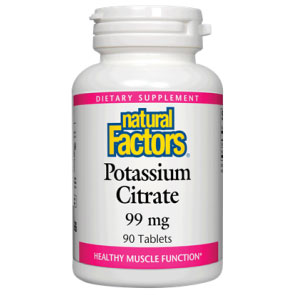 Potassium Citrate 99mg 90 Tablets, Natural Factors