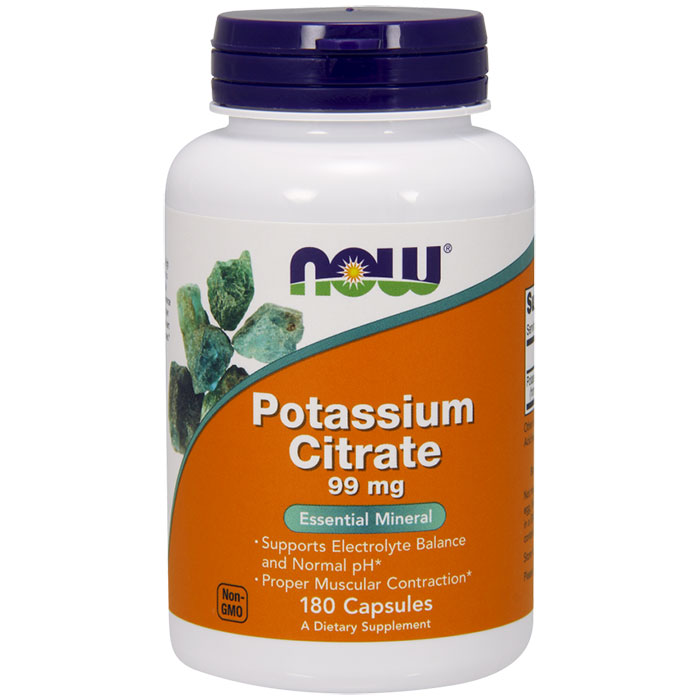 Potassium Citrate 99 mg, 180 Capsules, NOW Foods