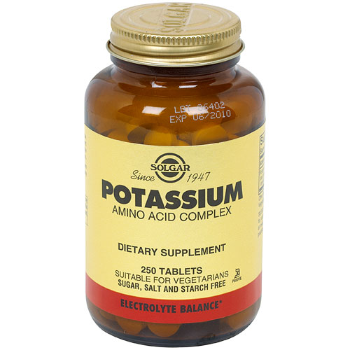 Potassium Complex (Amino Acid Complex), 250 Tablets, Solgar - CLICK HERE TO LEARN MORE