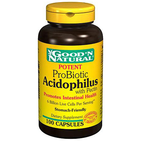 Good 'N Natural Potent Acidophilus with Pectin, 100 Capsules, Good 'N Natural