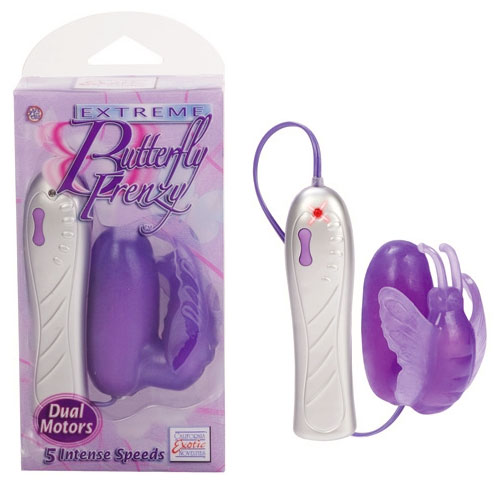 Extreme Butterfly Frenzy Dual Bullets - Purple, California Exotic Novelties