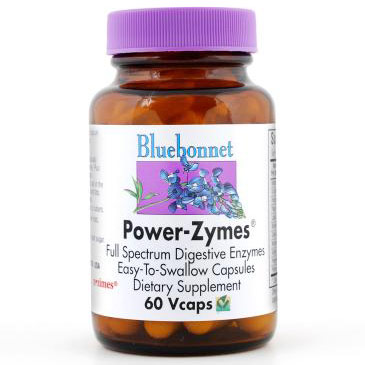 Power-Zymes, Full Spectrum Digestive Enzymes, 60 Vcaps, Bluebonnet Nutrition