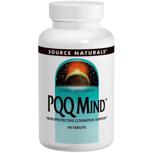 PQQ Mind, Neuroprotective Cognitive Support, 60 Tablets, Source Naturals