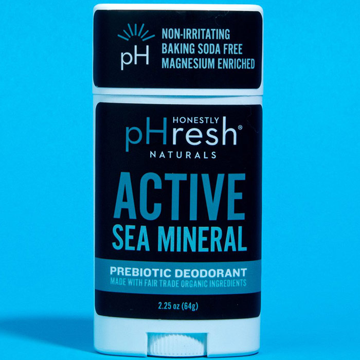 Prebiotic Deodorant Stick for Men, Active Sea Mineral, 2.25 oz, Honestly pHresh