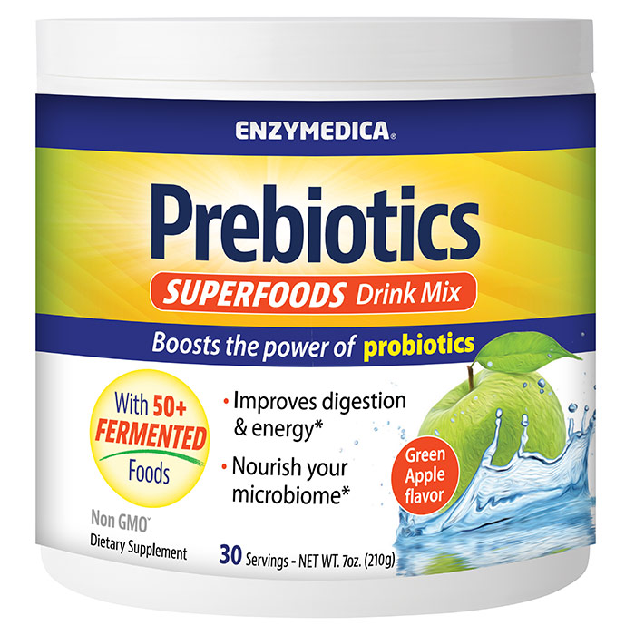 Prebiotics Superfoods Drink Mix, 30 Servings (7 oz), Enzymedica