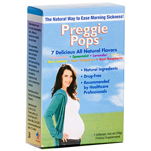 Preggie Pops Variety, Natural Way to Ease Morning Sickness, 7 Lollipops, Three Lollies LLC