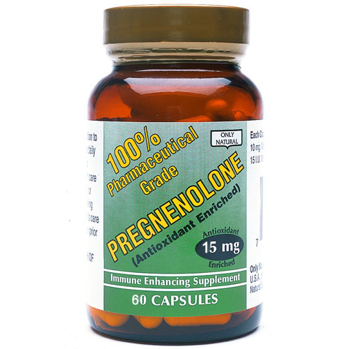 Pregnenolone 15 mg, 60 Capsules, Only Natural Inc.