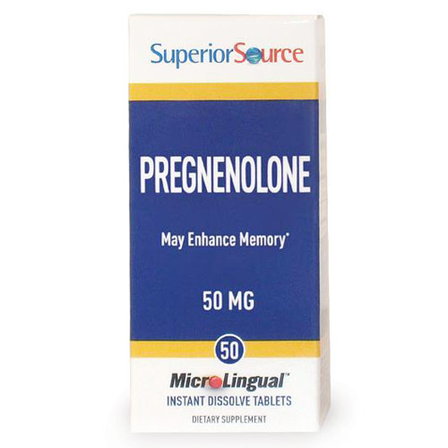 Superior Source Pregnenolone 50 mg, 50 Instant Dissolve Tablets, Superior Source