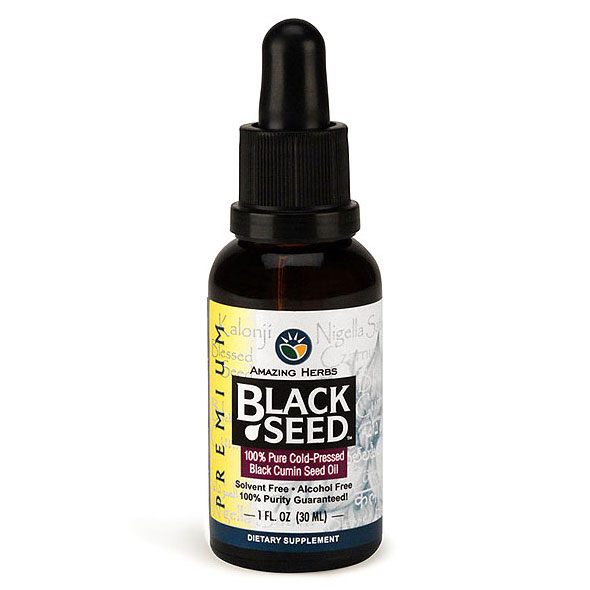 Premium Black Seed Oil, 1 oz, Amazing Herbs (Temporarily Out of Stock)