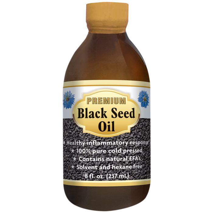 Premium Black Seed Oil, 100% Pure Cold Pressed, 8 oz, Bio Nutrition Inc.