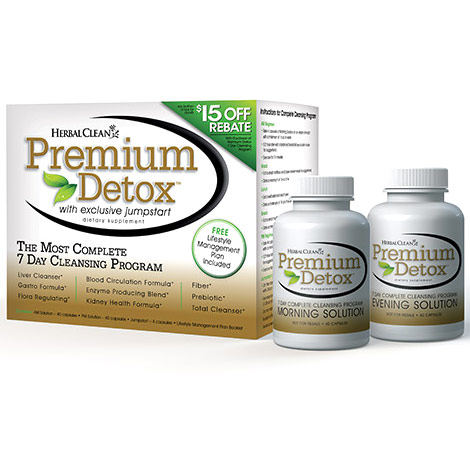 Herbal Clean Premium Detox 7 Day Kit, Complete Cleansing Program, 3 pc