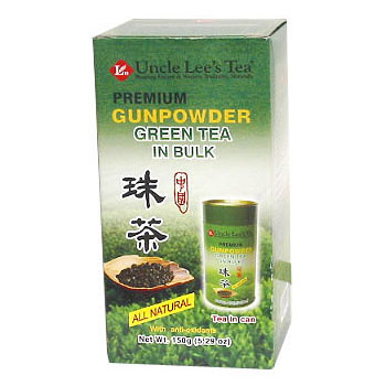 Premium Gunpowder Green Tea in Bulk, 5.29 oz, Uncle Lees Tea