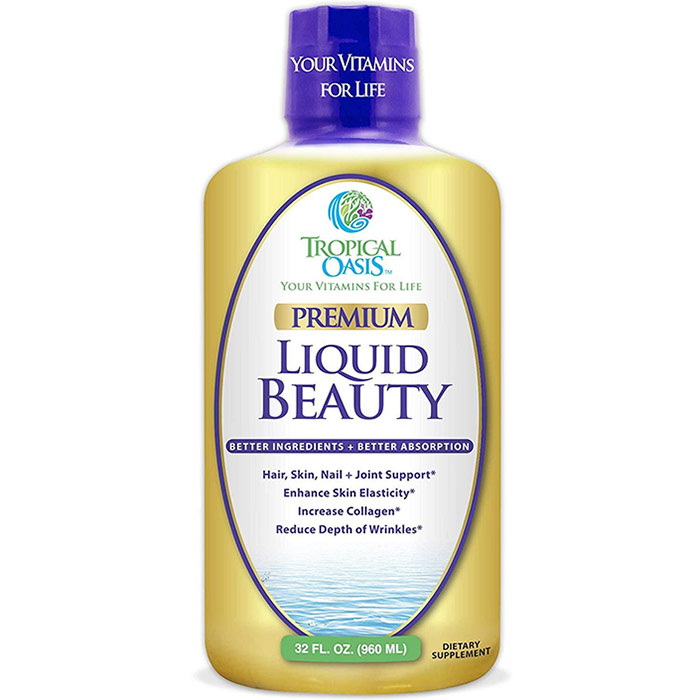 Premium Liquid Beauty Supplement, 32 oz, Tropical Oasis