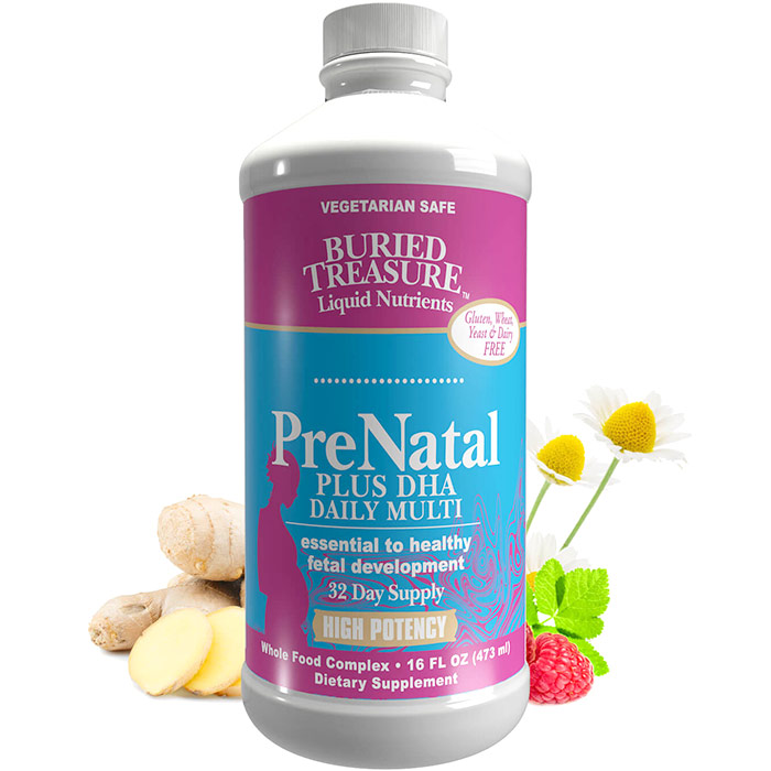 PreNatal Plus DHA Complete Liquid, 16 oz, Buried Treasure Liquid Nutrients